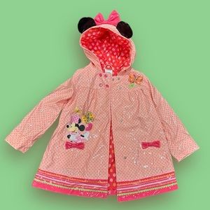 Disney Minnie Mouse Pink Rain Coat with Hood